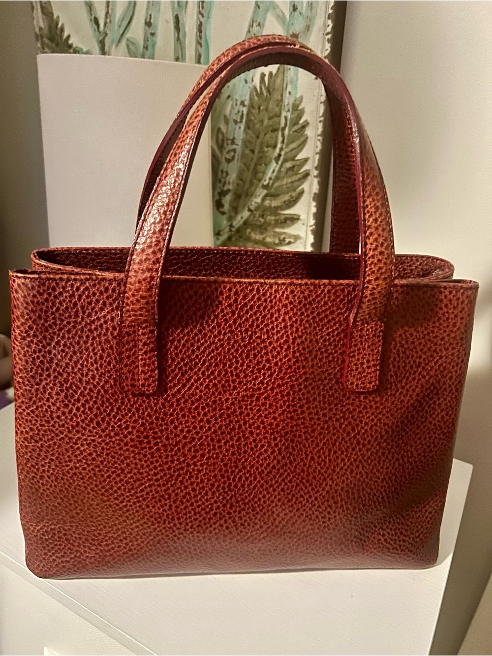 Furla Classic Structured Women’s Tote Bag in Brick Red